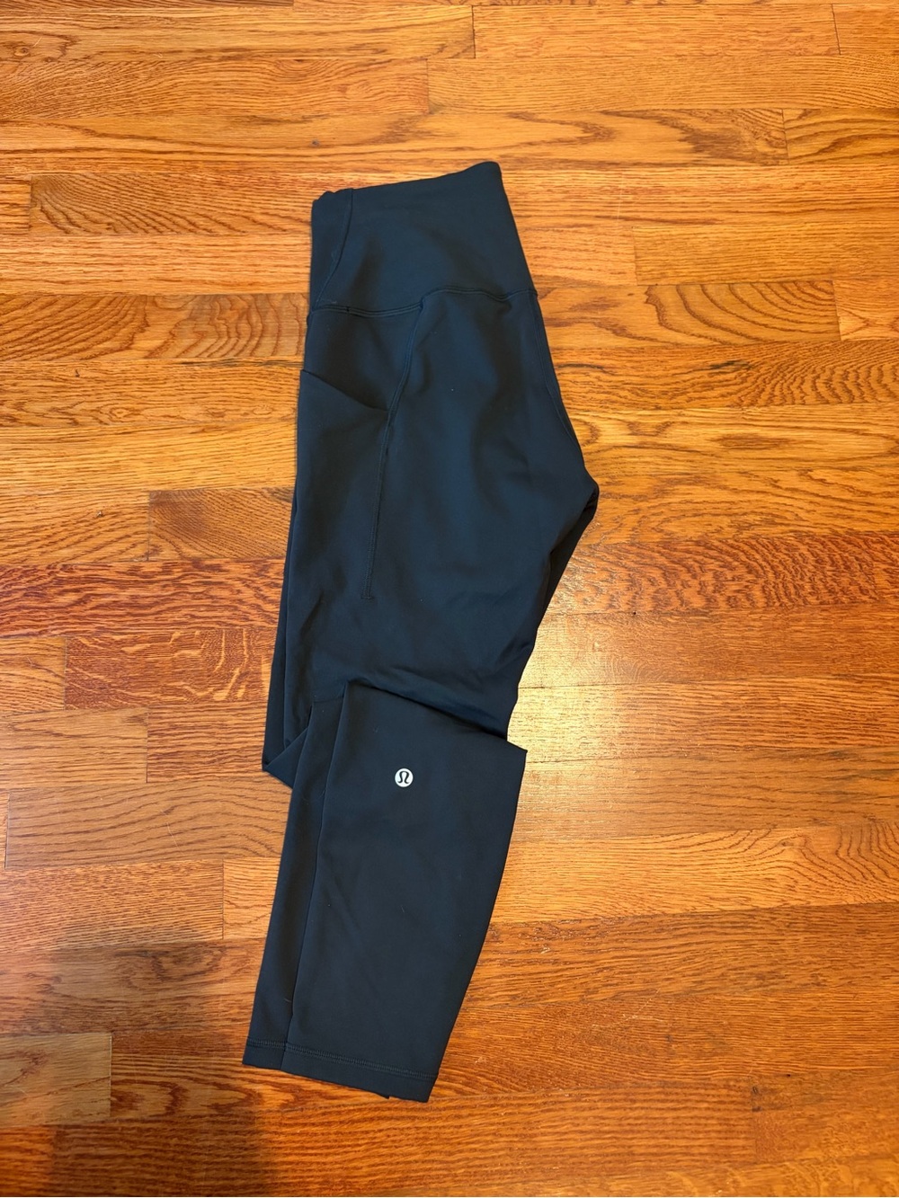 lululemon black Fast and Free with pockets size 8